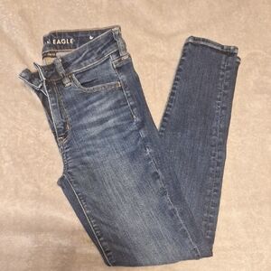 American Eagle Outfitters Women's Dark Blue Skinny Jeans